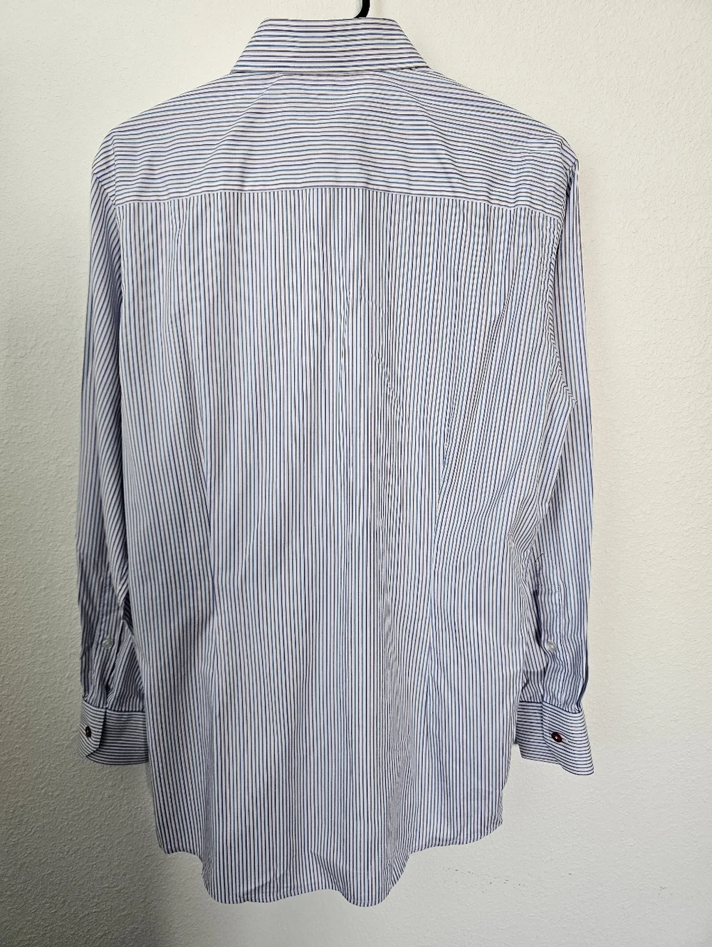 ETON Contemporary Men's Dress Shirt Size 39, 15 1/2 Striped W/Colored Buttons - Picture 4 of 10